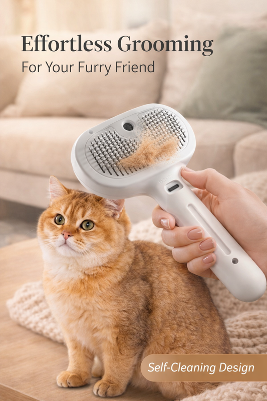 🐾 Pet Spray Grooming Brush – Easy Grooming for Cats & Dogs